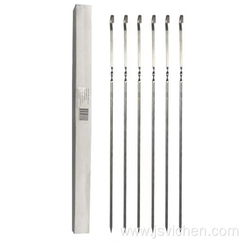 304 stainless steel reusale BBQ grill skewers